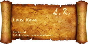Laux Keve névjegykártya
